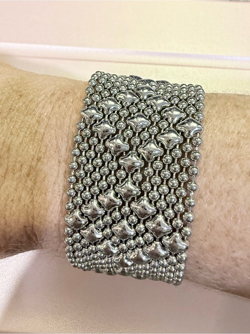 Sergio Gutierrez Bg-N chrome Finish Liquid Metal Bracelet